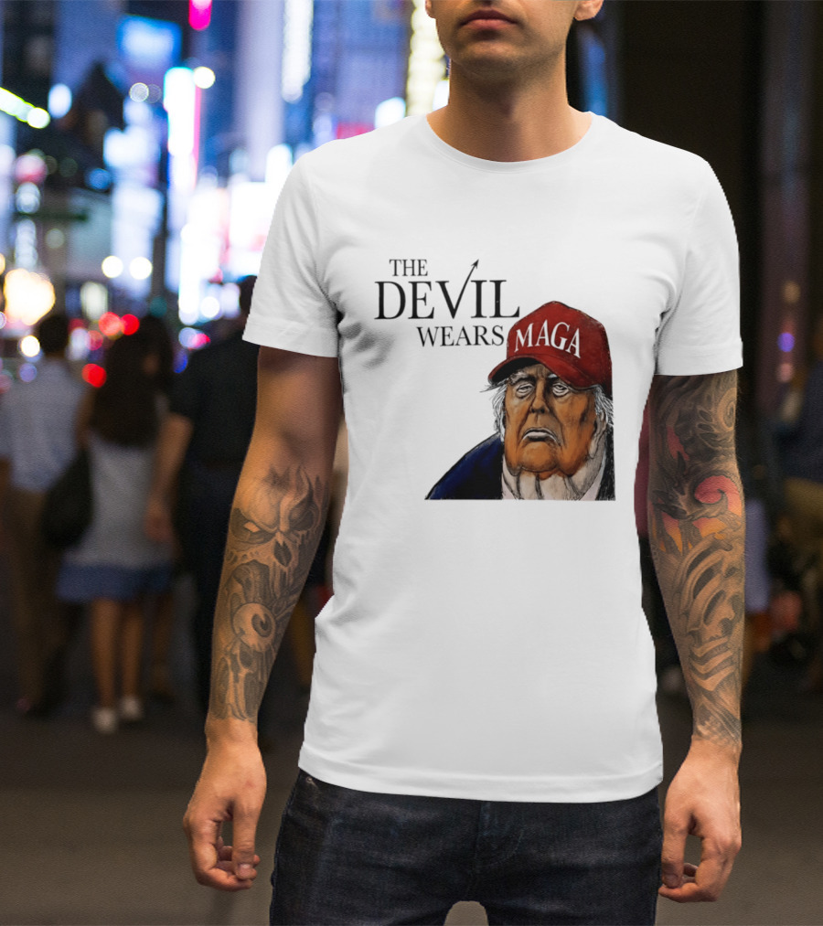 The Devil Wears MAGA Cap Trump T-Shirt