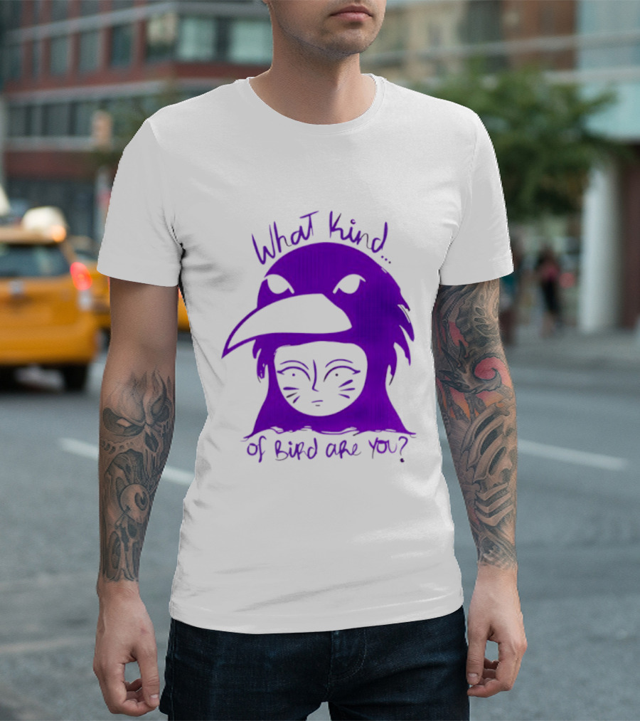 Moonrise Kingdom What Kind Of Bird Are You Purple Drawing T-Shirt