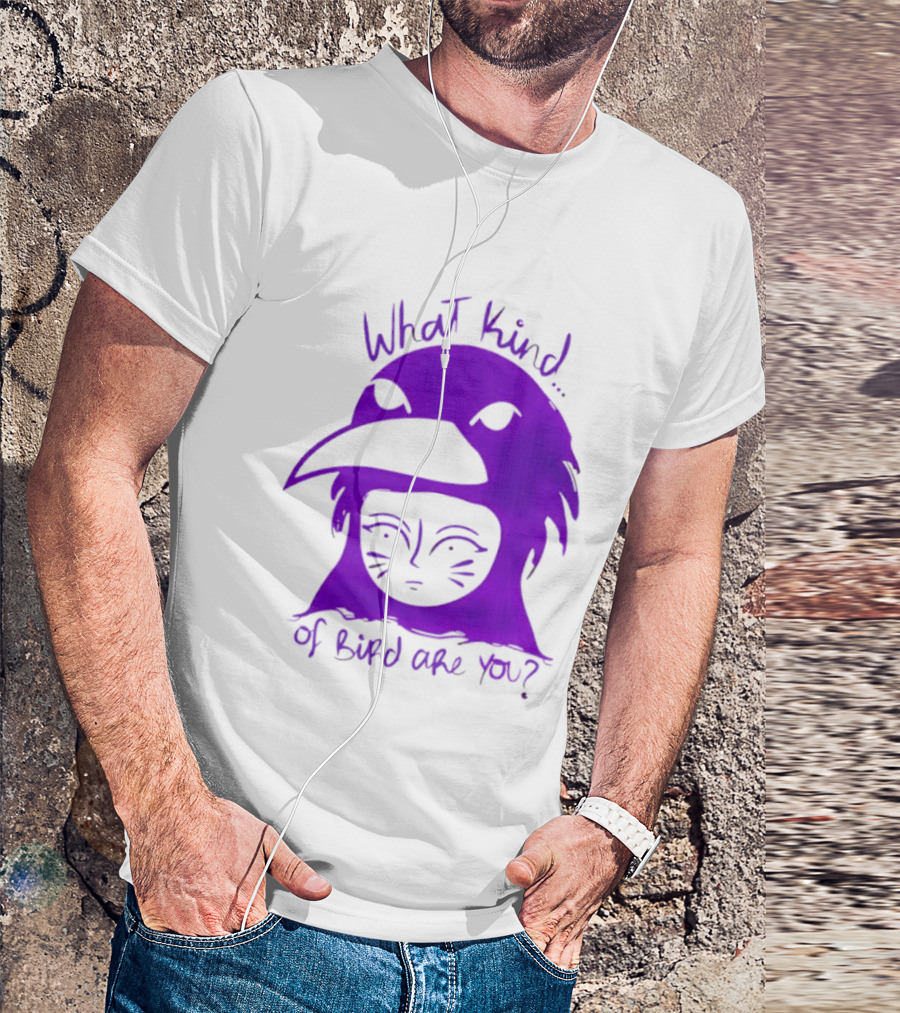 Moonrise Kingdom What Kind Of Bird Are You Purple Drawing T-Shirt