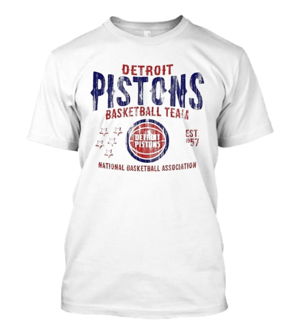 Detroit Pistons Basketball Team Est 1957 National Basketball Association T-Shirt