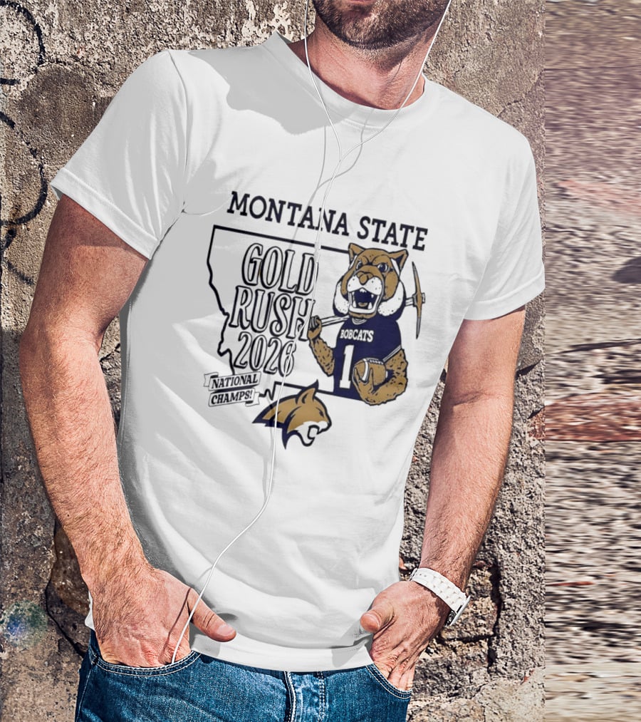 Montana State Gold Rush Bobcats National Champs 2026 T-Shirt