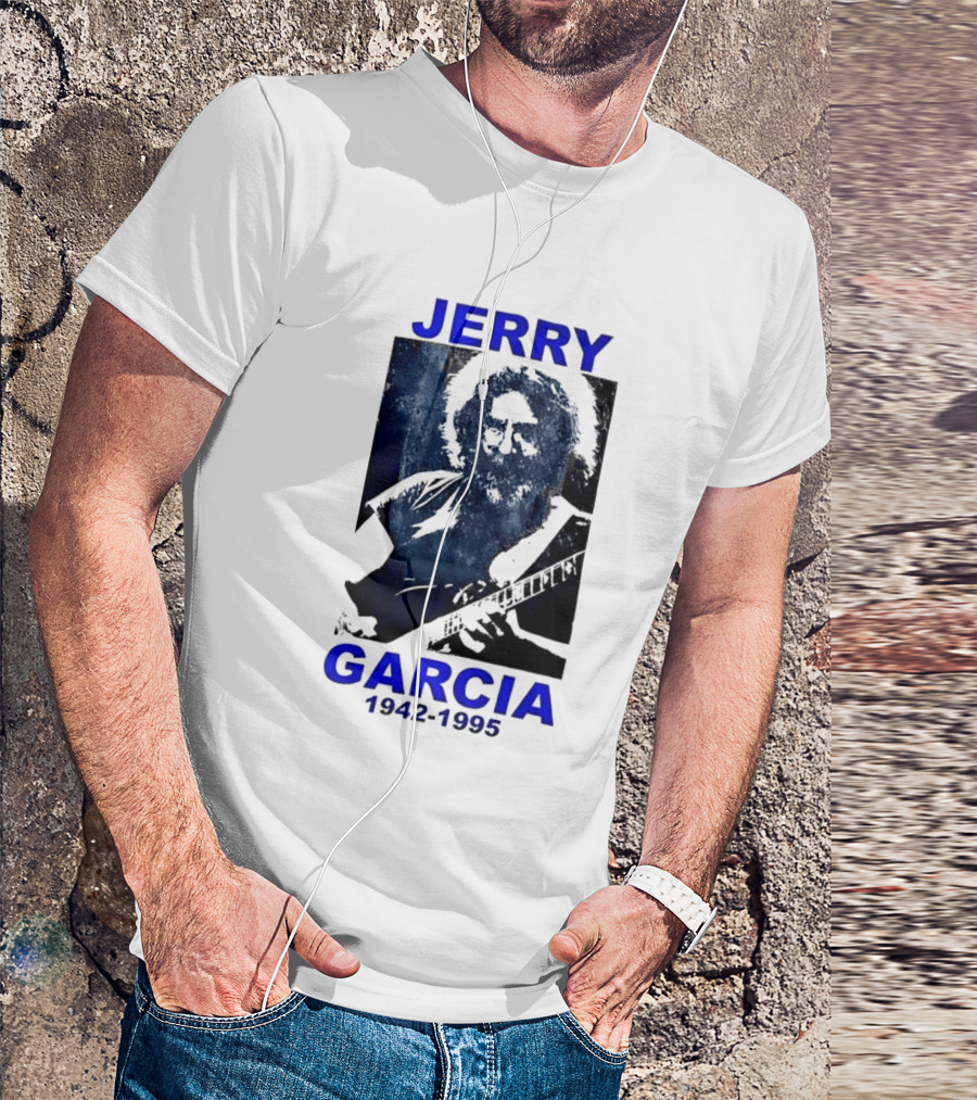 Jerry Garcia 1942 1995 Image With Guitar T-Shirt