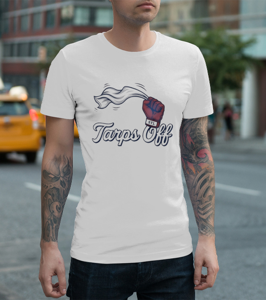 St Louis Cardinals Tarps Off Baseball Fist T-Shirt