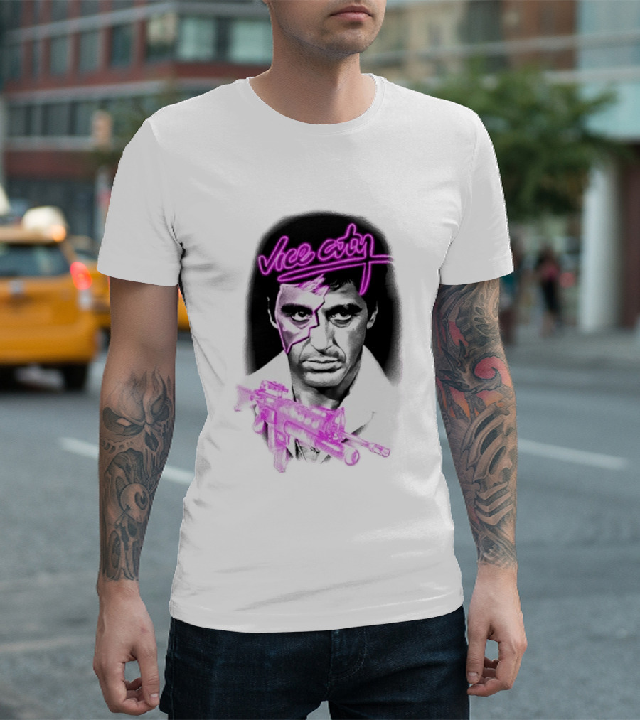 Vice City Tony Montana Scarface Neon T-Shirt