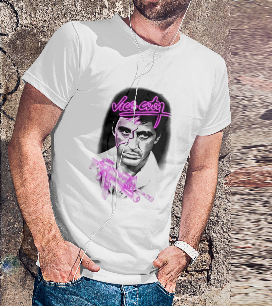 Vice City Tony Montana Scarface Neon T-Shirt