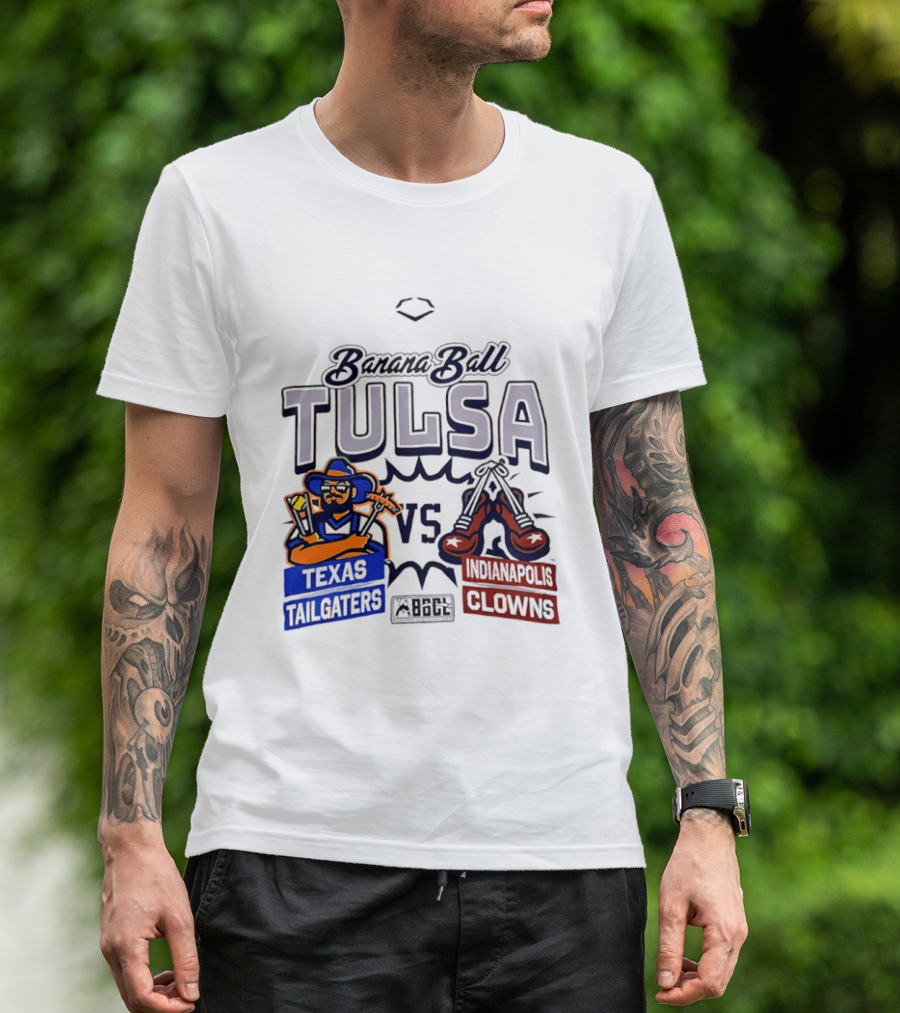 Banana Ball Tulsa Texas Tailgaters Vs Indianapolis Clowns T-Shirt