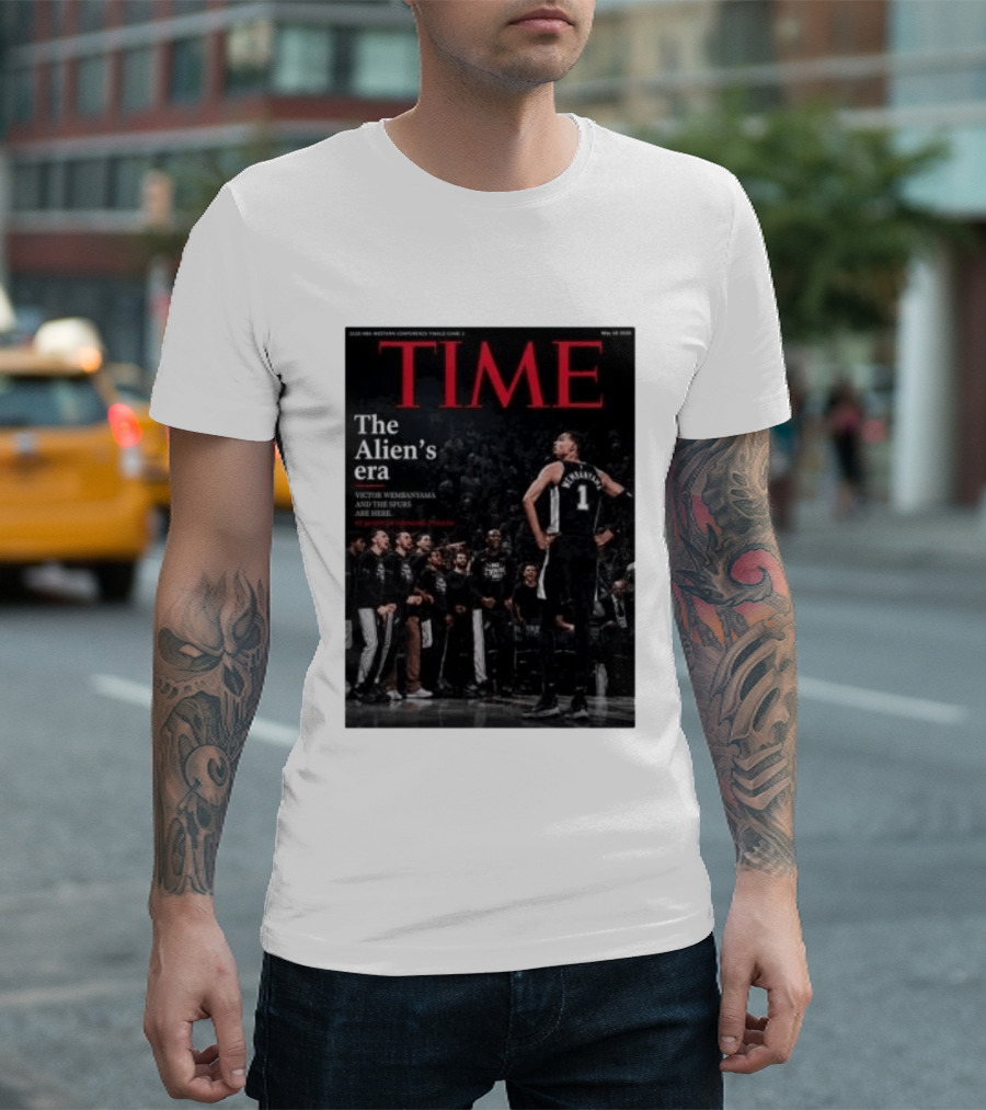Victor Wembanyama The Alien's Era Time Spurs T-Shirt