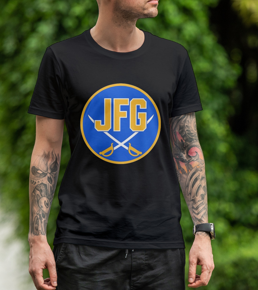 Buffalo Sabres JFG River Hockey Academy Circular Badge Swords T-Shirt