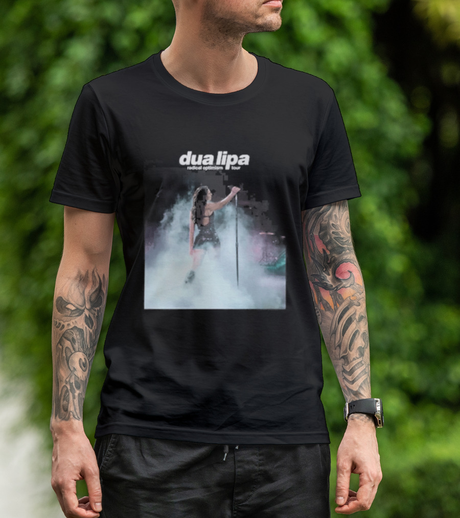 Dua Lipa Round Neck Abstract Pastel Aura T-Shirt