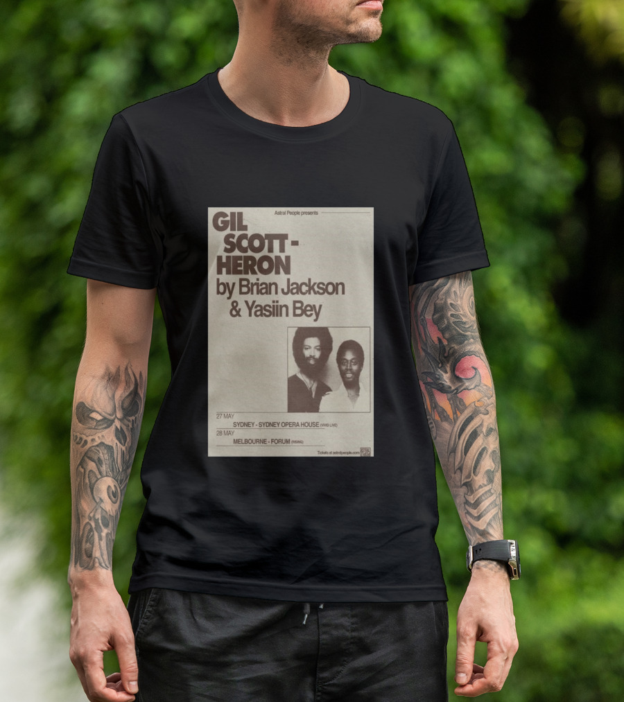 Gil Scott Heron Brian Jackson Yasiin Bey Sydney Opera House May 27 Melbourne Forum May 28 T-Shirt