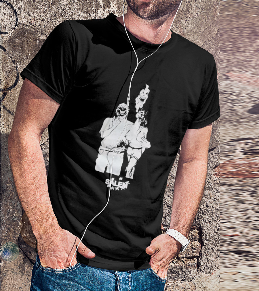Salem Clown Mask Art Style Ghostly Figure T-Shirt