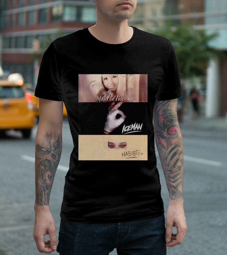 Maid Of Honour Iceman Habibti Mashup With Glove And Portraits T-Shirt