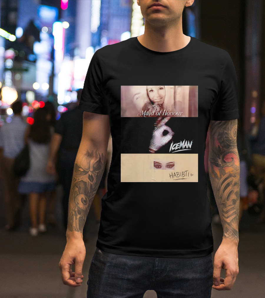 Maid Of Honour Iceman Habibti Mashup With Glove And Portraits T-Shirt
