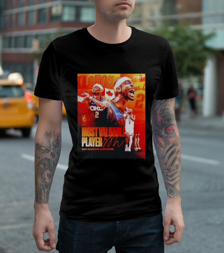 Shai Gilgeous Alexander Oklahoma Most Valuable Player 2x MVP TSN Basketball Canada T-Shirt