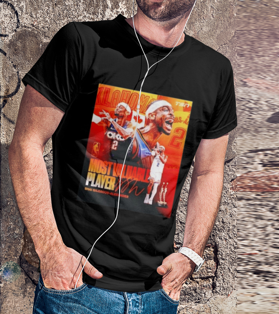 Shai Gilgeous Alexander Oklahoma Most Valuable Player 2x MVP TSN Basketball Canada T-Shirt