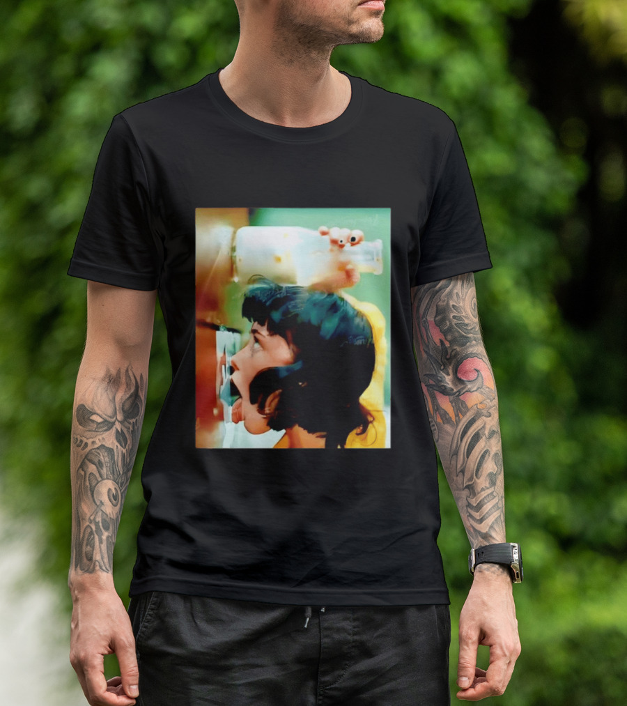 The Girl With Banging Head Licking Milk Scene T-Shirt