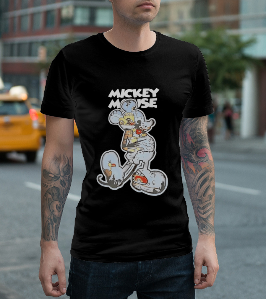 Mickey Mouse Steamboat Willie Vintage Cartoon Disney T-Shirt