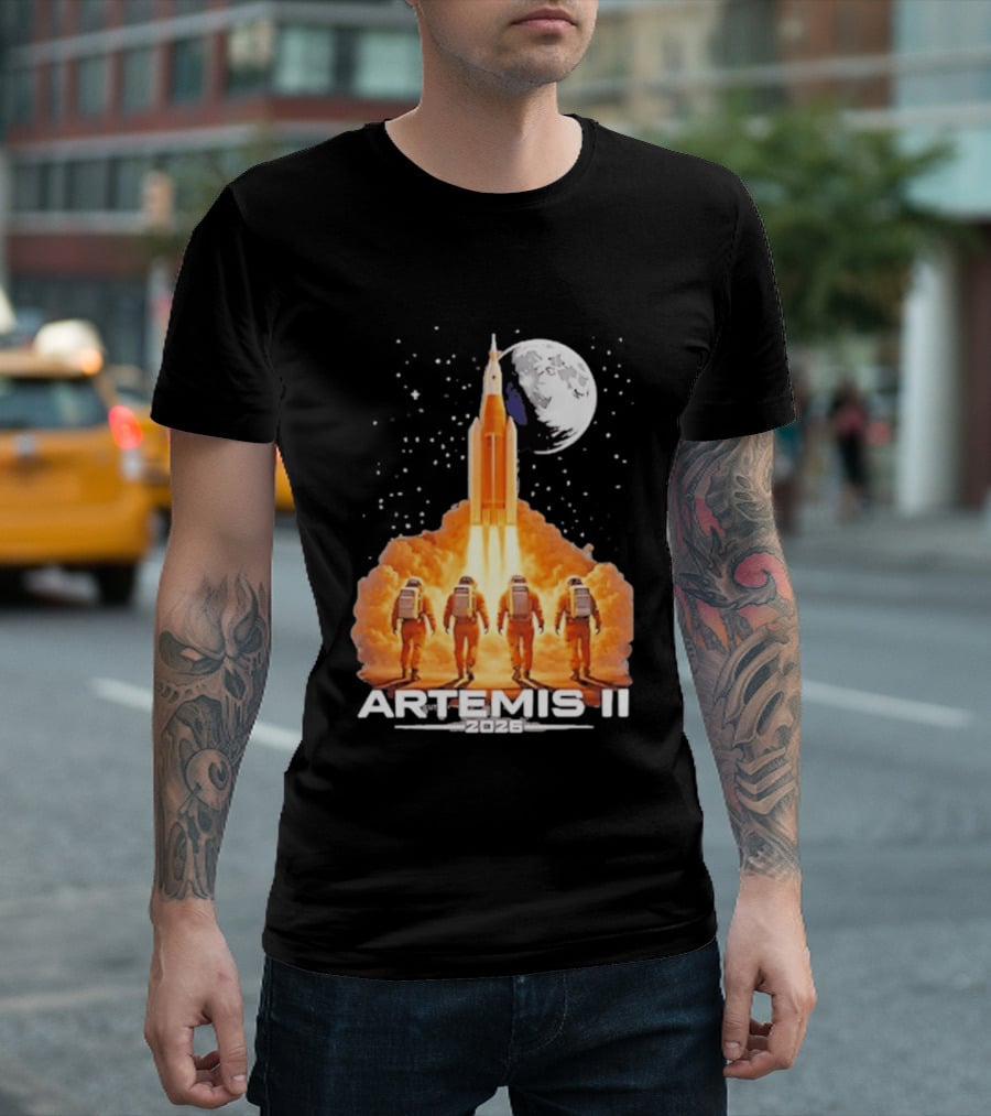 Artemis II Moon Mission 2026 NASA Astronaut Launch T-Shirt