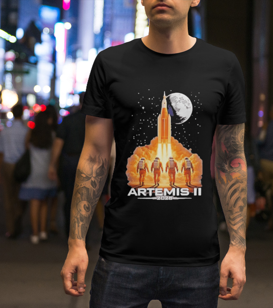 Artemis II Moon Mission 2026 NASA Astronaut Launch T-Shirt
