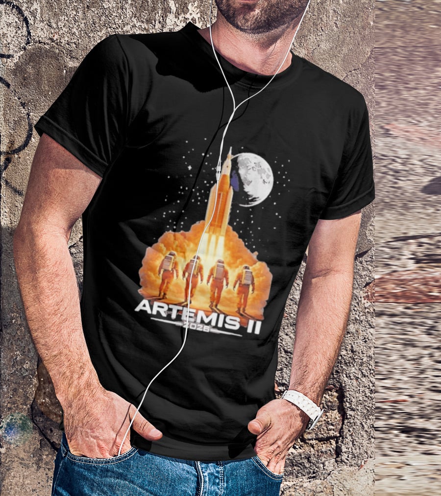 Artemis II Moon Mission 2026 NASA Astronaut Launch T-Shirt