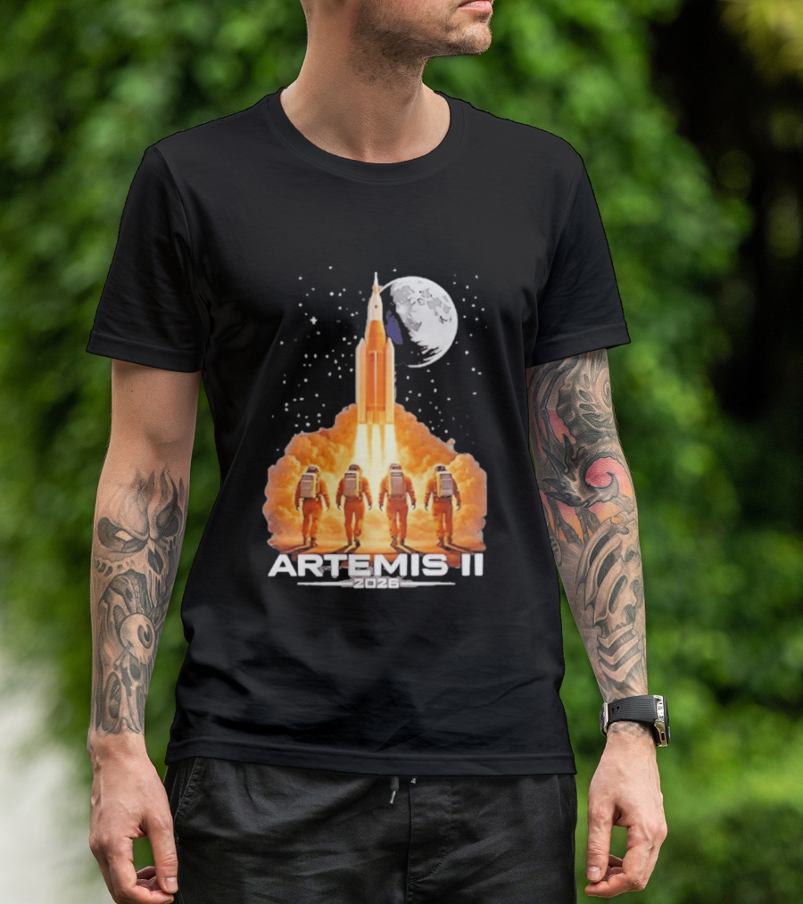 Artemis II Moon Mission 2026 NASA Astronaut Launch T-Shirt