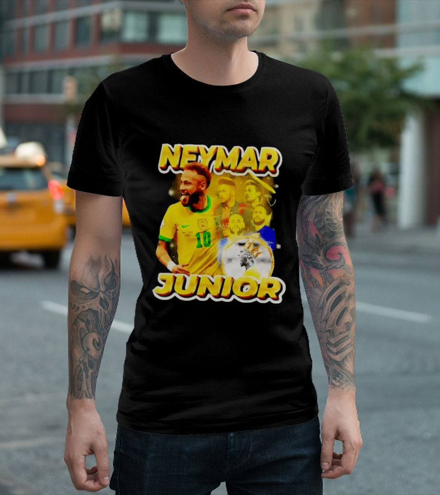 Neymar Junior Brasil National Football Team 10 Celebration Soccer Star T-Shirt
