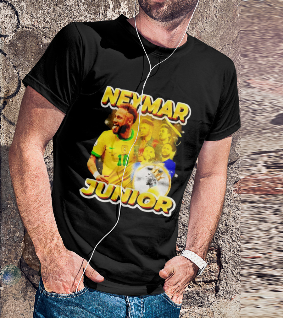 Neymar Junior Brasil National Football Team 10 Celebration Soccer Star T-Shirt