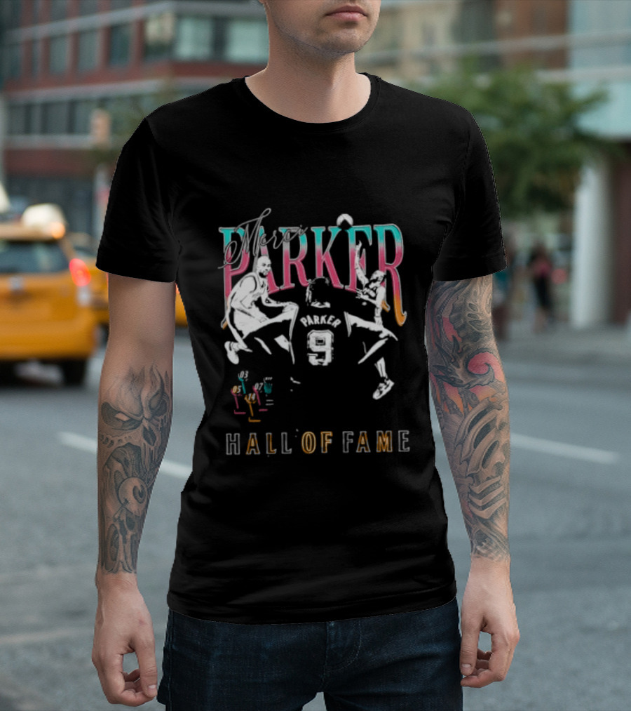 Parker Number 9 Hall Of Fame Spurs T-Shirt