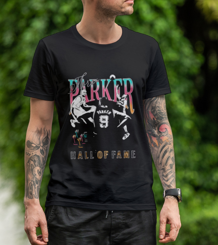 Parker Number 9 Hall Of Fame Spurs T-Shirt