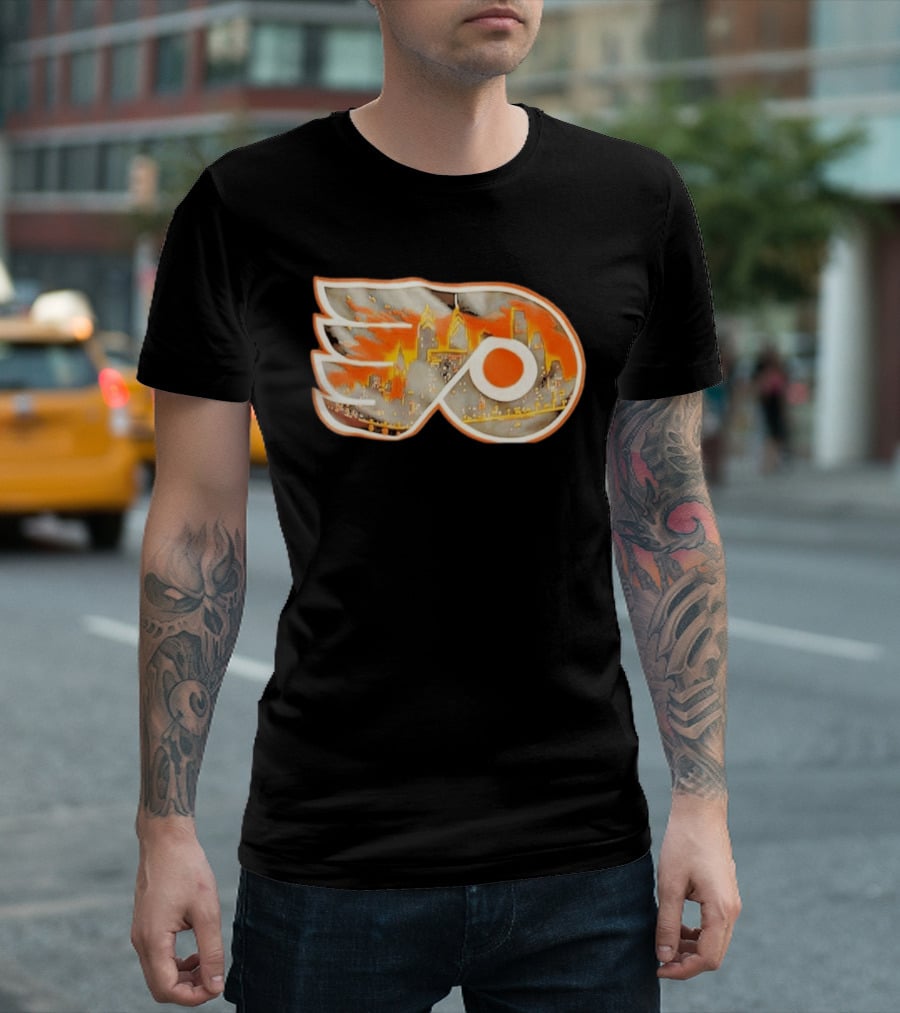 Philadelphia Flyers City Skyline NHL Hockey 2026 T-Shirt
