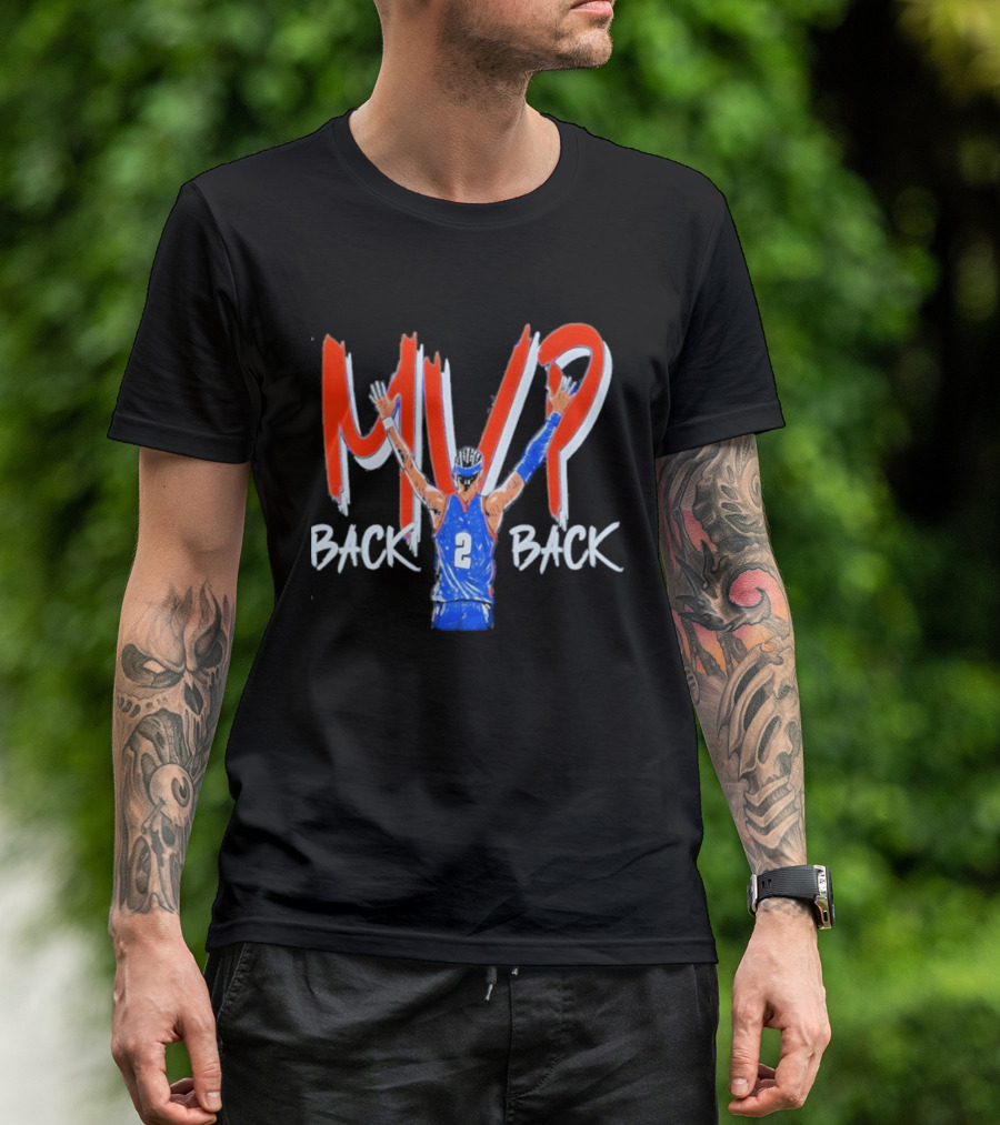Shai Gilgeous Alexander MVP Back 2 Back Oklahoma City Thunder NBA Basketball 2026 T-Shirt
