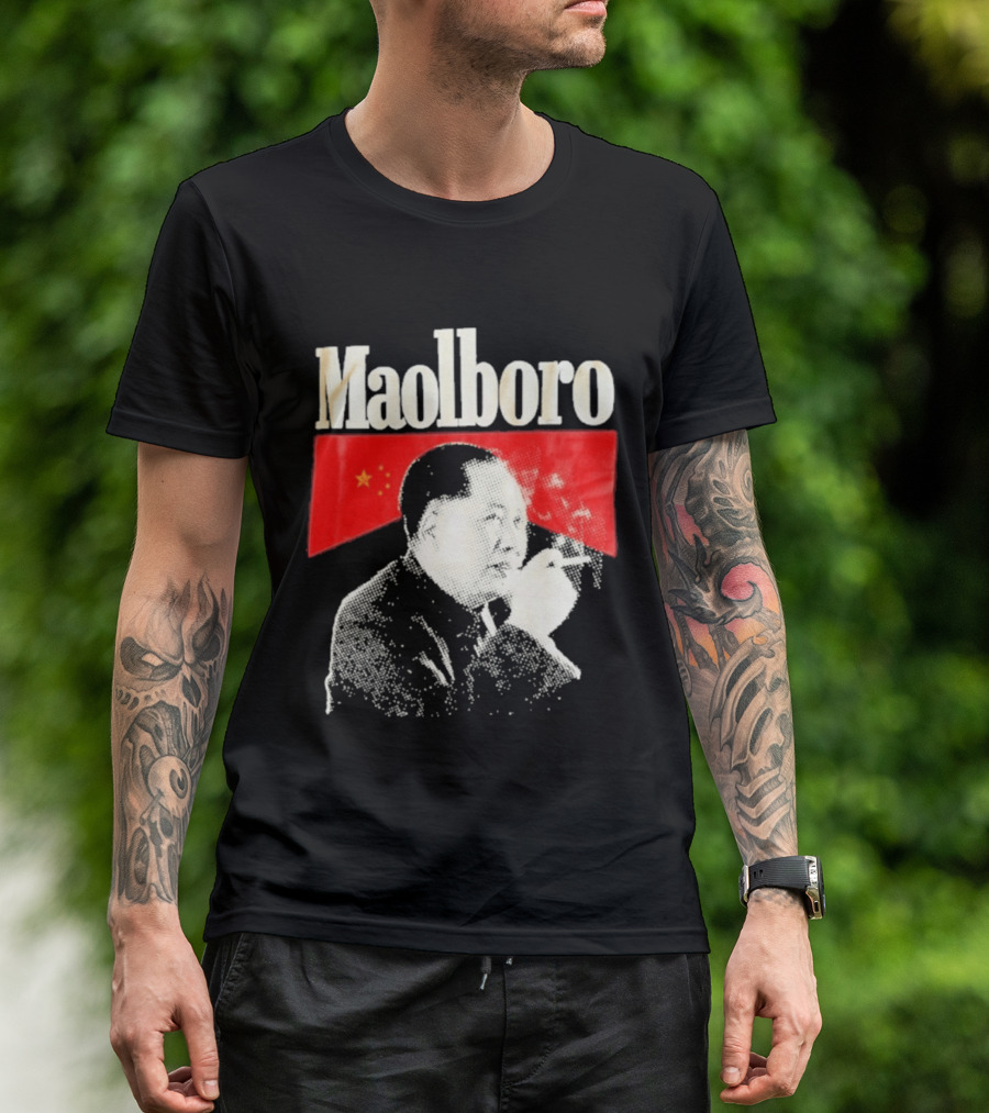 Maolboro Mao Zedong Chinese Flag Mashup T-Shirt