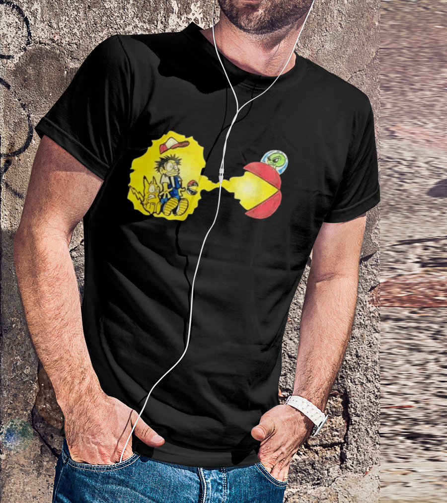 Pokémon Alien Nation Meets Pac Man Mashup T-Shirt