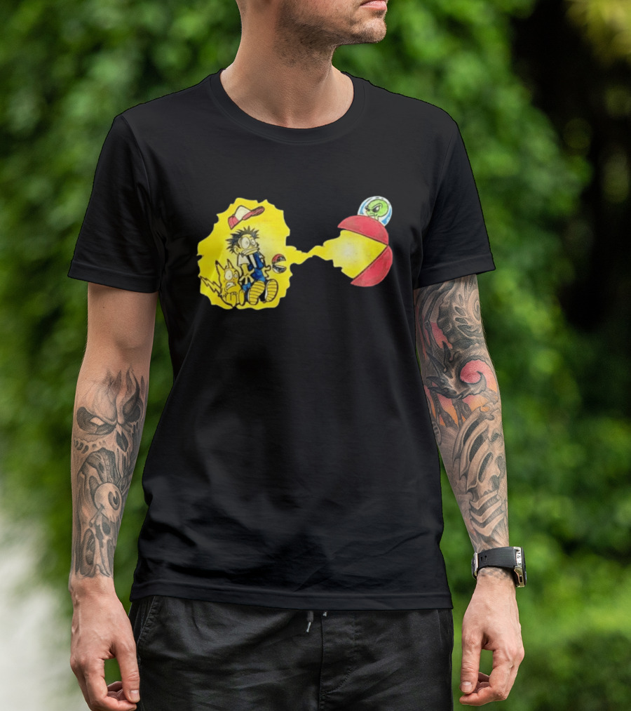 Pokémon Alien Nation Meets Pac Man Mashup T-Shirt
