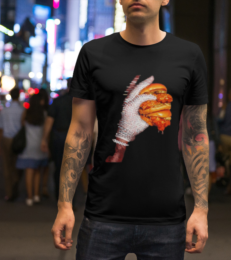 Shiny Gloves With Iceman Dreke Chicken Burger Meme T-Shirt