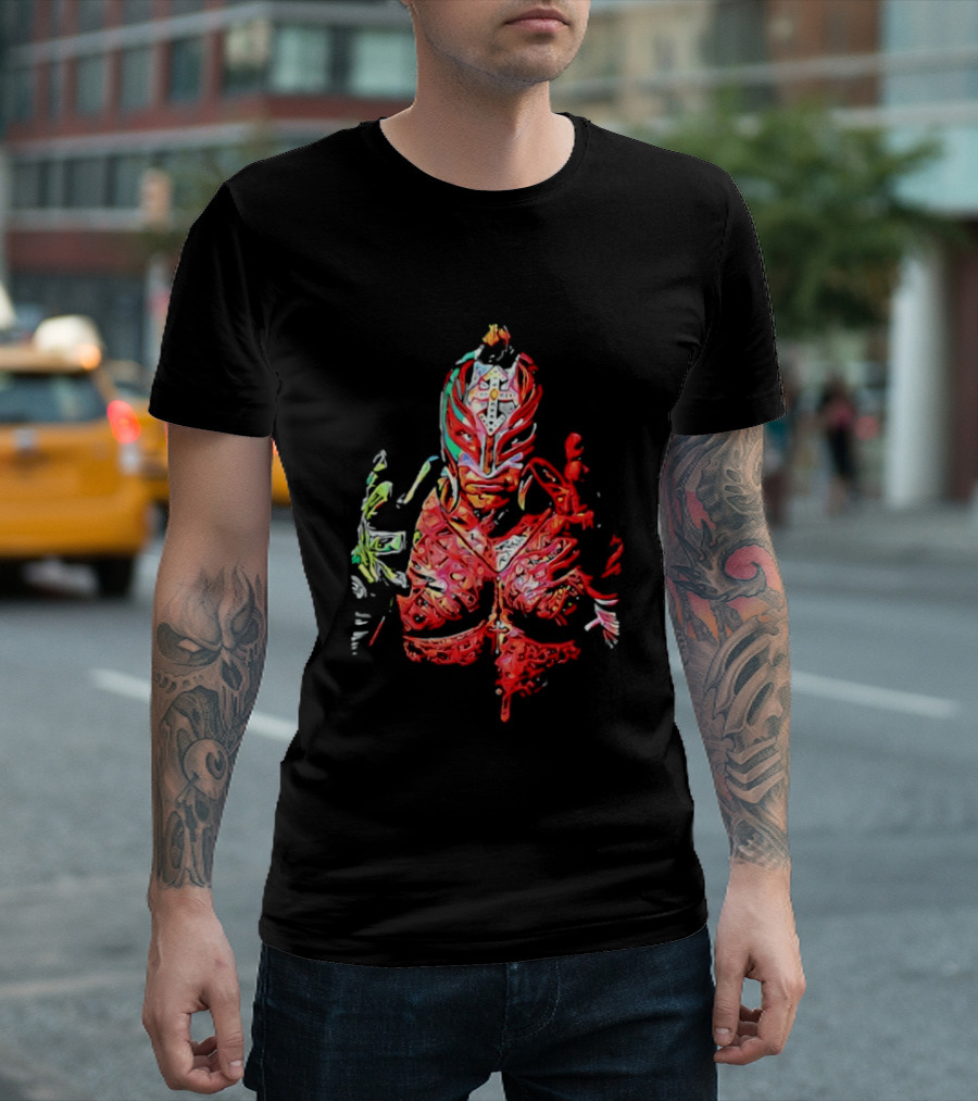 Rey Mysterio Vibrant Luchador Mask T-Shirt