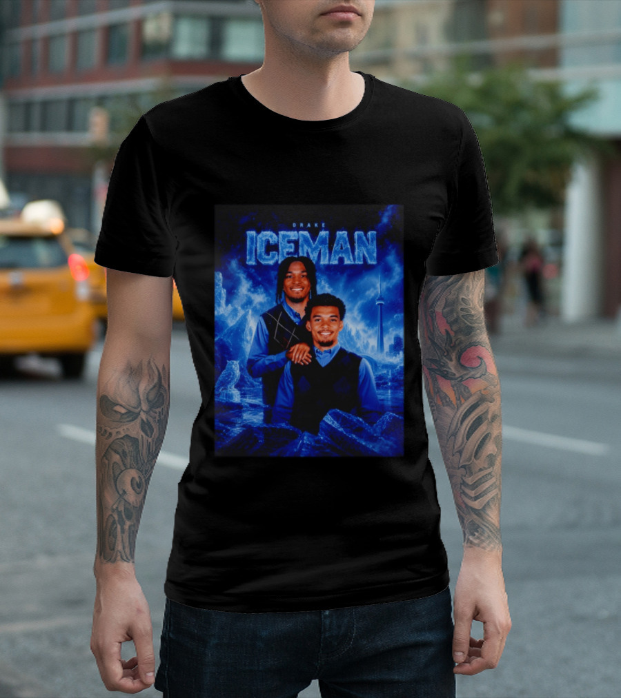 Drake Iceman Brothers Victor Wembanyama Stephon Castle Basketball Toronto Skyline T-Shirt