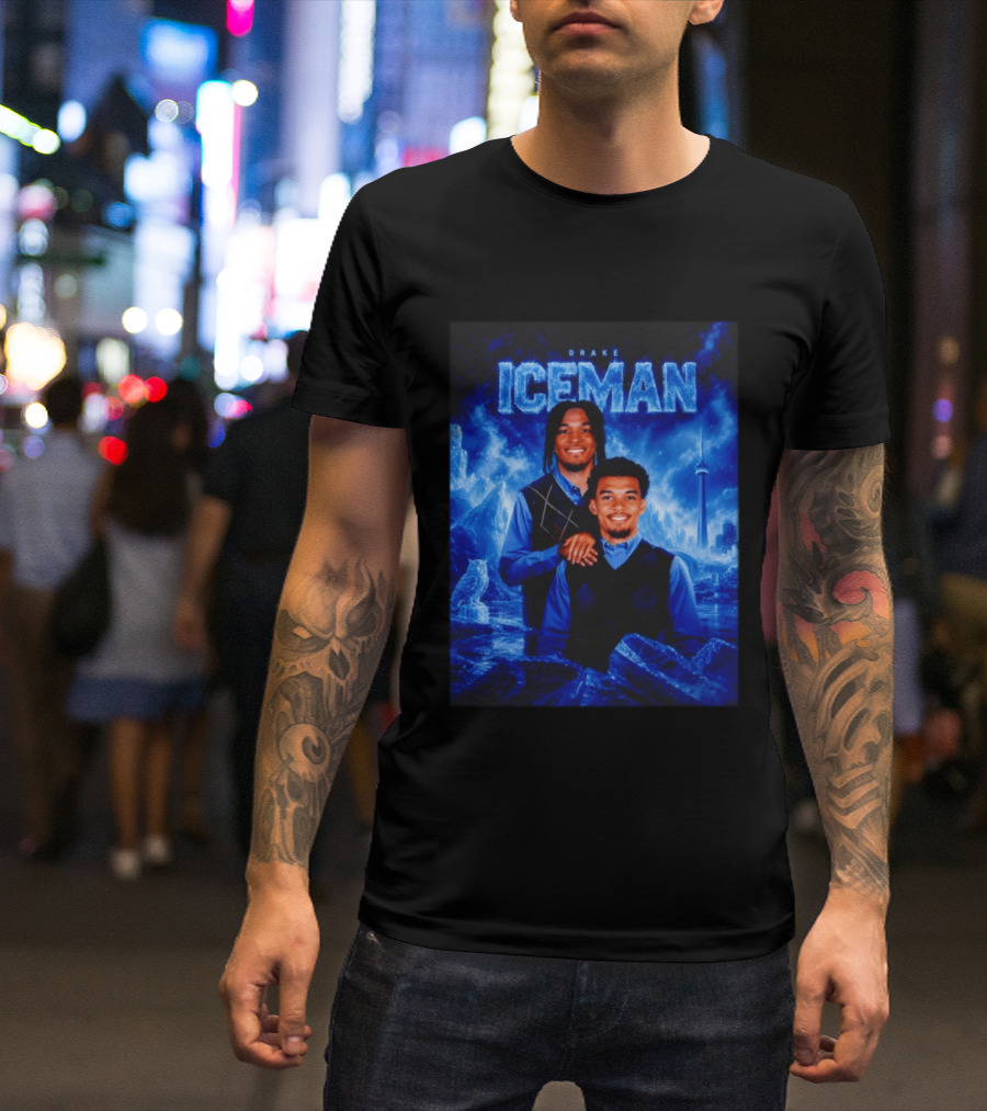 Drake Iceman Brothers Victor Wembanyama Stephon Castle Basketball Toronto Skyline T-Shirt