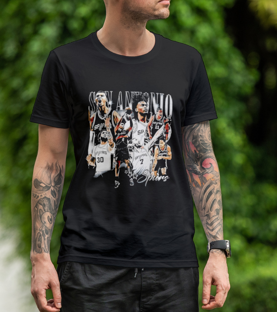 San Antonio Spurs 90s Bootleg Basketball Legends T-Shirt
