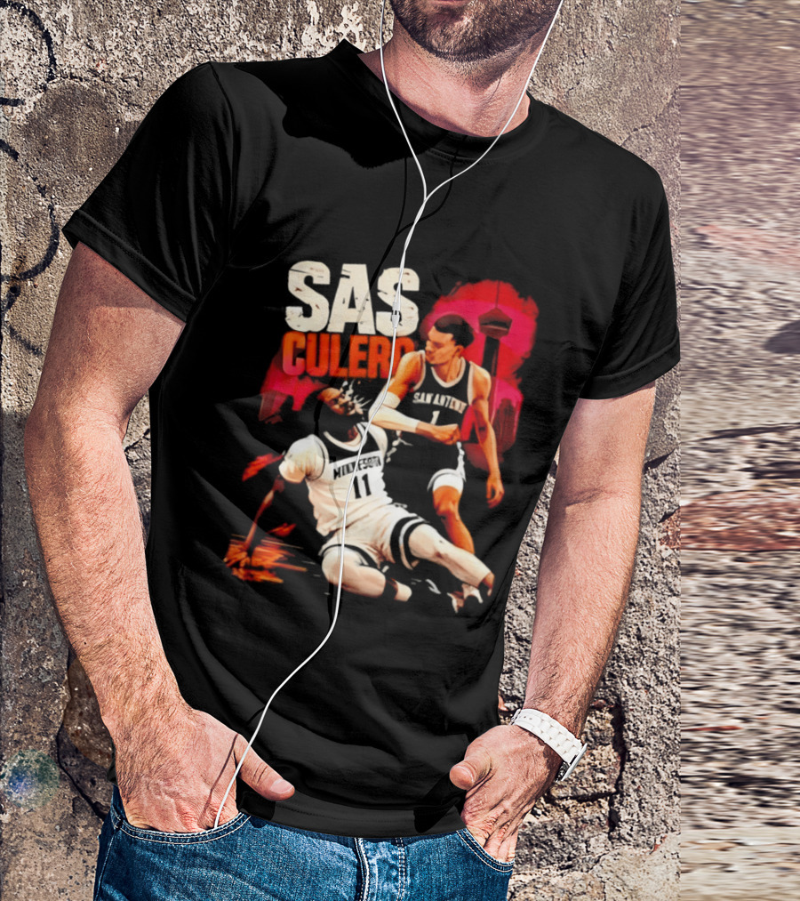 Sas Culero Victor Wembanyama Elbow Naz Reid Basketball 90s Style Retro Vintage 90s NBA T-Shirt