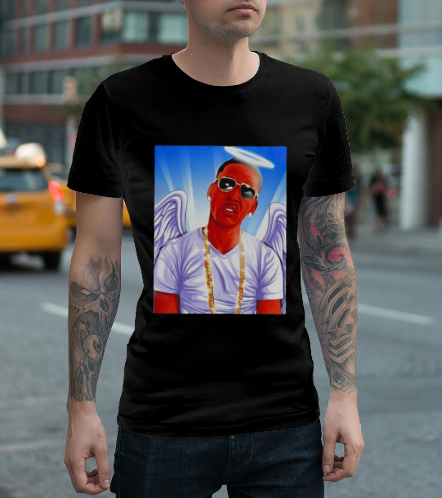 Young Dolph Angel Wings Halo Hip Hop Rap T-Shirt