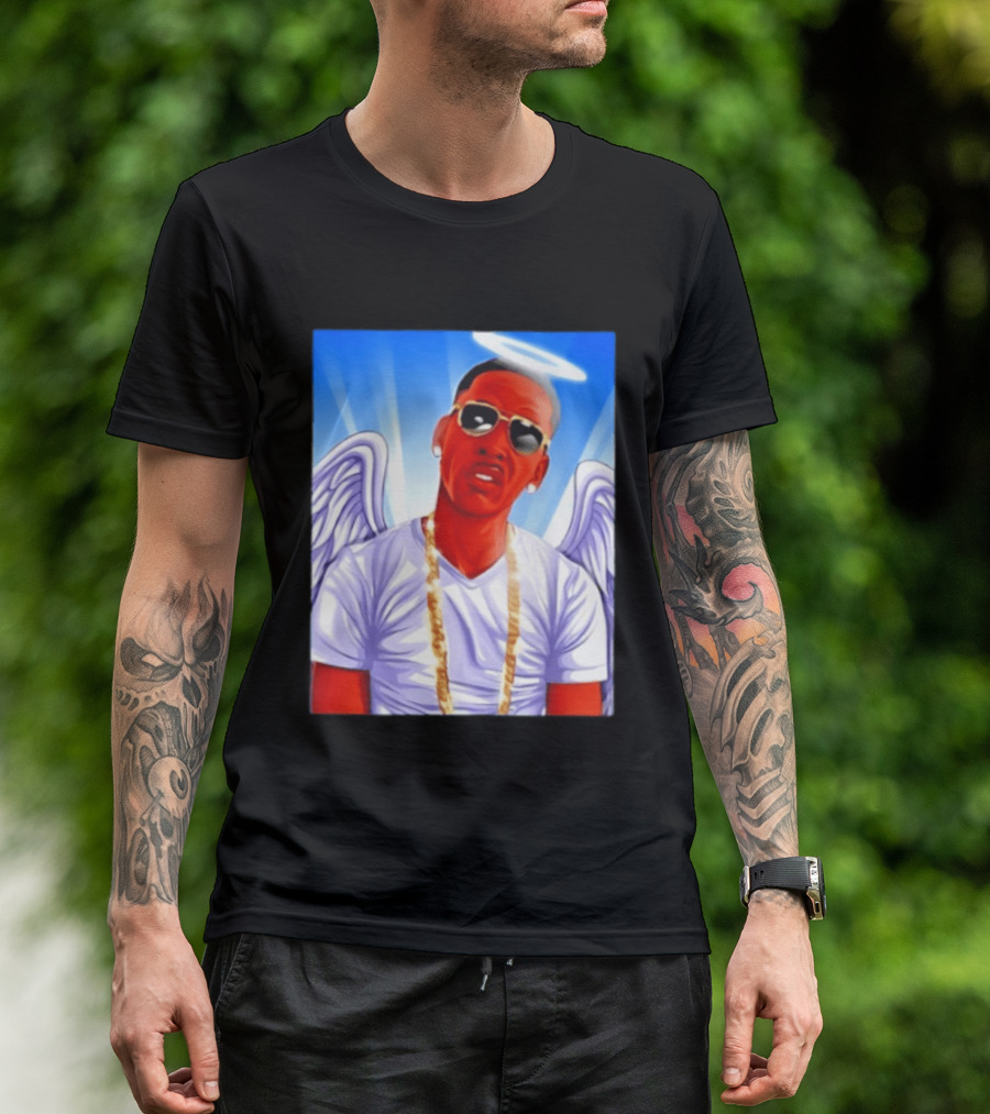Young Dolph Angel Wings Halo Hip Hop Rap T-Shirt