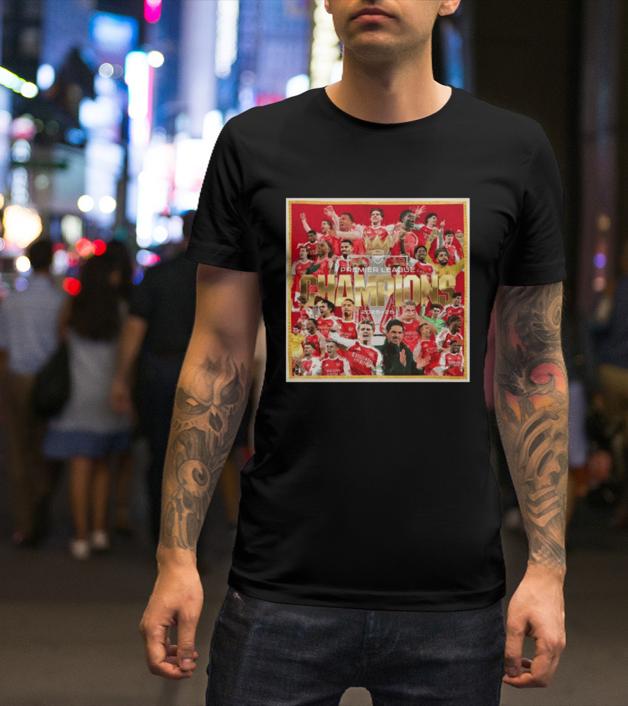 Arsenal Premier League Champions 2025 2026 Victory Celebration T-Shirt