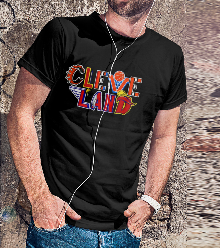 Cleveland Land Basketball Baseball Wings Cavalier Hat T-Shirt