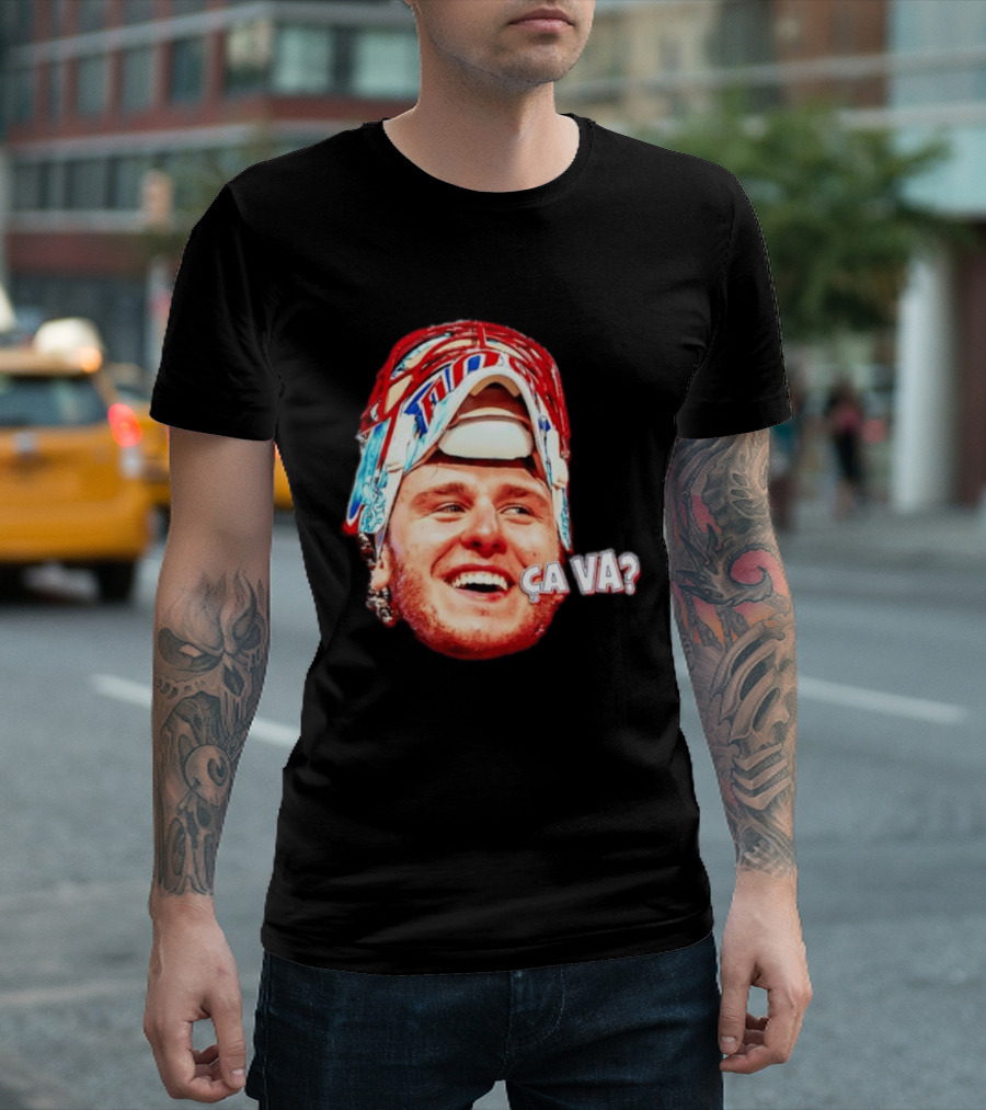 Dobeš Ça Va Big Face New Jersey Devils Hockey Fans Iconic Expression T-Shirt