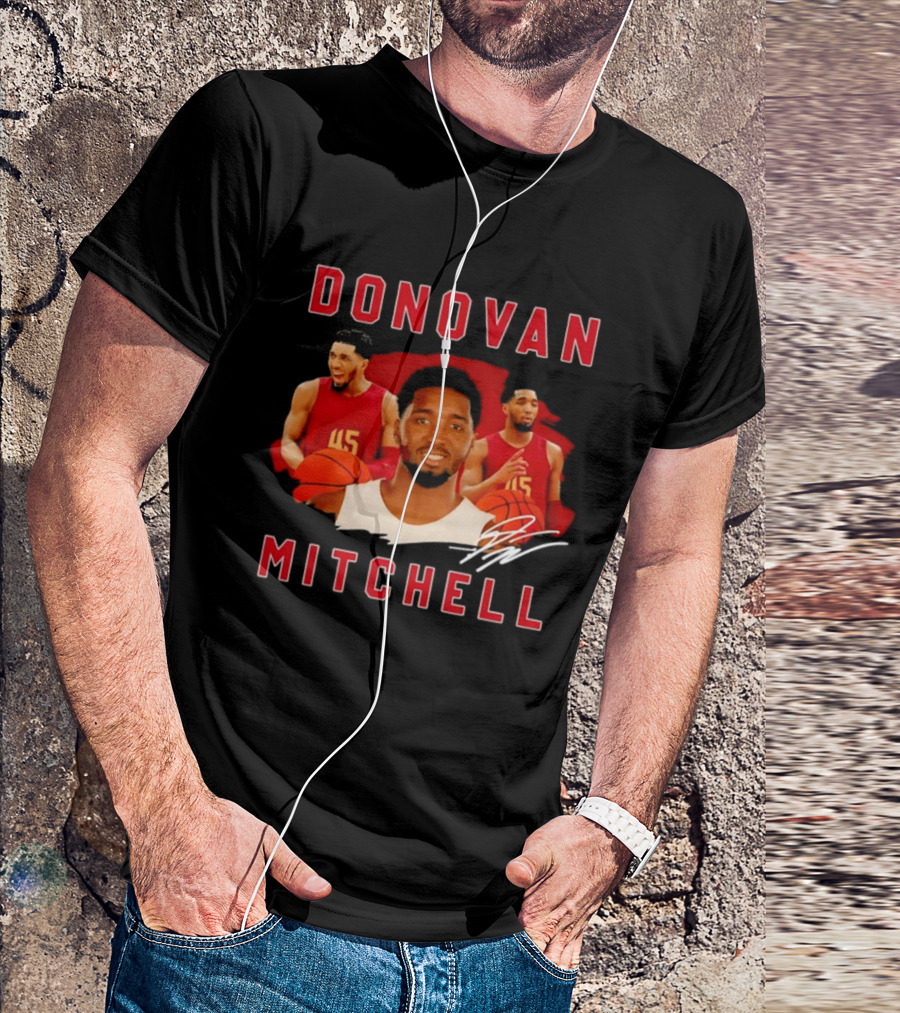 Donovan Mitchell Cleveland Basketball 45 Signature T-Shirt