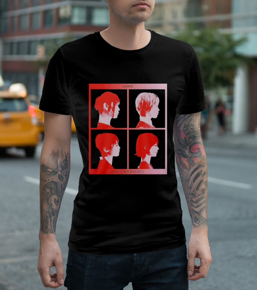 Exwhyz Dance Your Dance Four Profiles Red Frame T-Shirt
