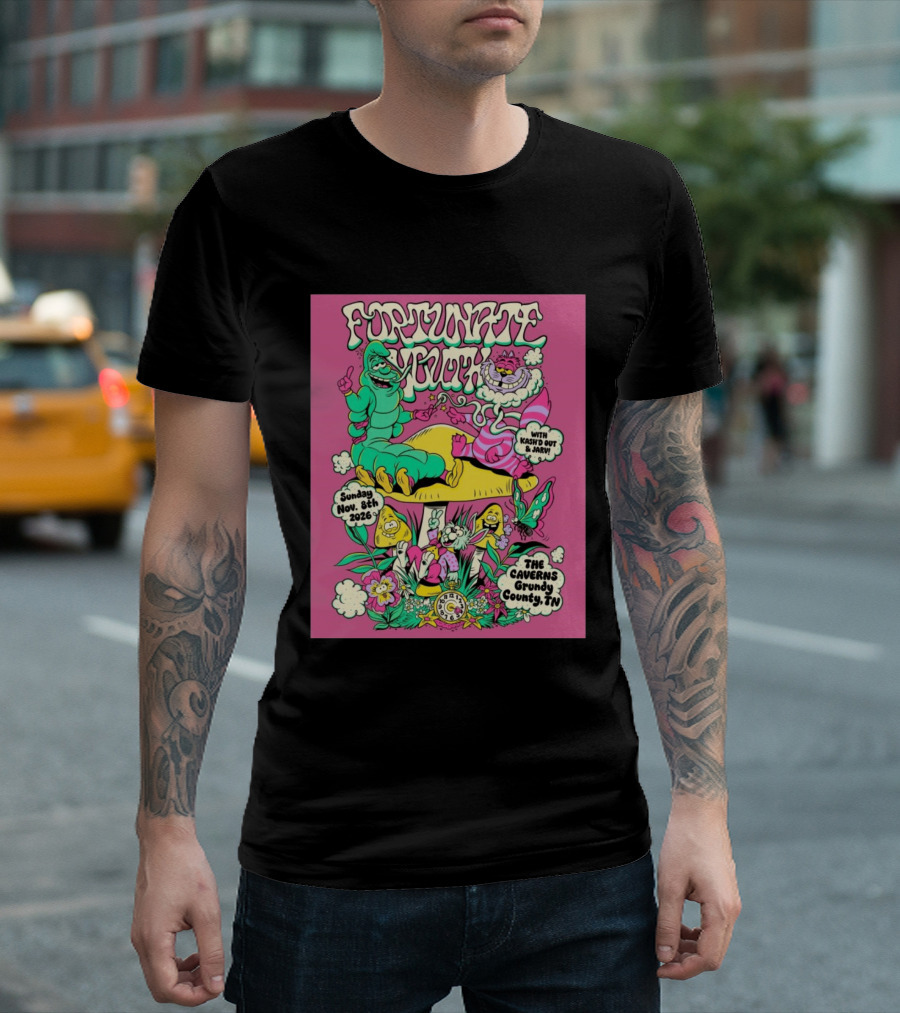 Fortunate Youth The Caverns Grundy County TN Nov 8th 2026 Kash'd Out And J Arv! T-Shirt