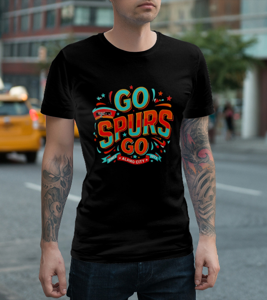 San Antonio Spurs Go Spurs Go Alamo City Since 1973 Celebration T-Shirt