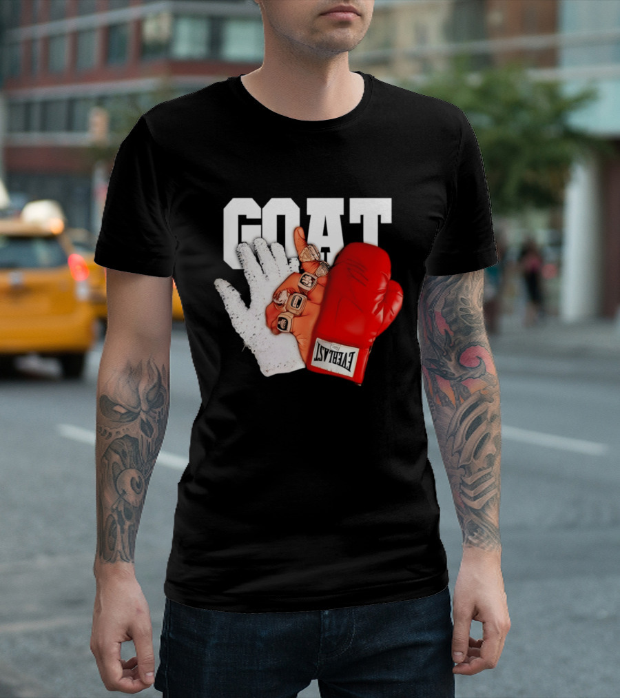 GOAT Michael Jordan Mike Tyson Chicago Bulls 23 Jackson Glove T-Shirt